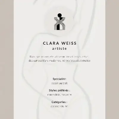 Poster con silhouette di un coniglio a linea sottile