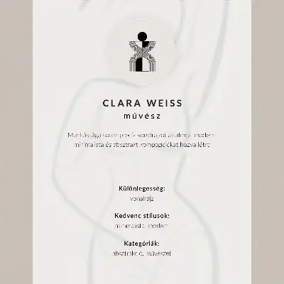 Poster con silhouette di un coniglio a linea sottile