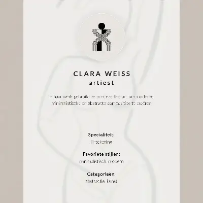 Poster con silhouette di un coniglio a linea sottile