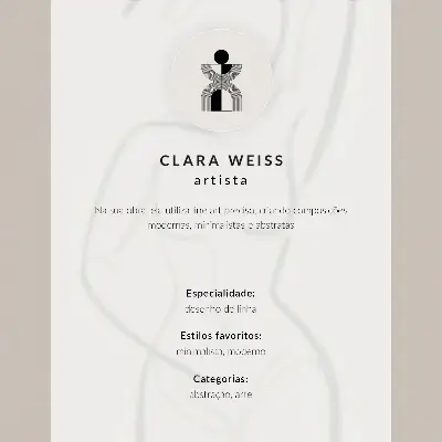 Poster con silhouette di un coniglio a linea sottile