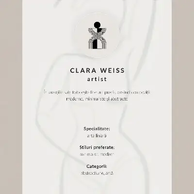 Poster con silhouette di un coniglio a linea sottile