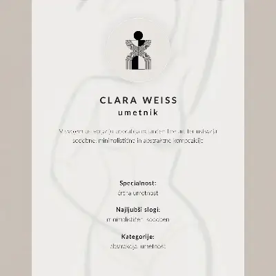 Poster con silhouette di un coniglio a linea sottile