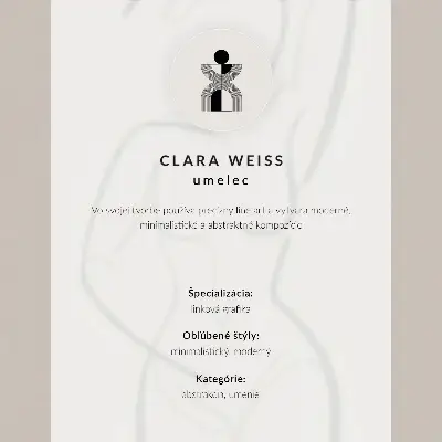 Poster con silhouette di un coniglio a linea sottile