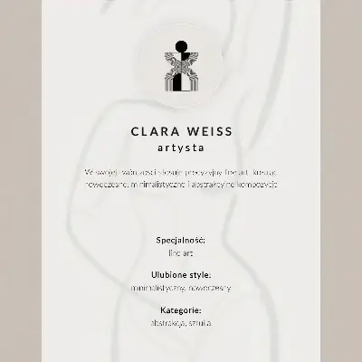 Poster con silhouette di un coniglio a linea sottile