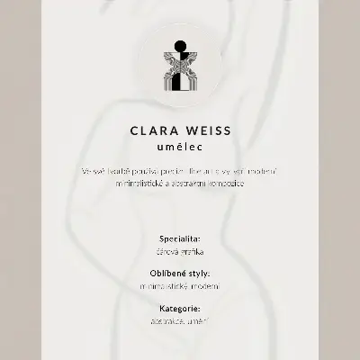 Poster con silhouette di un coniglio a linea sottile