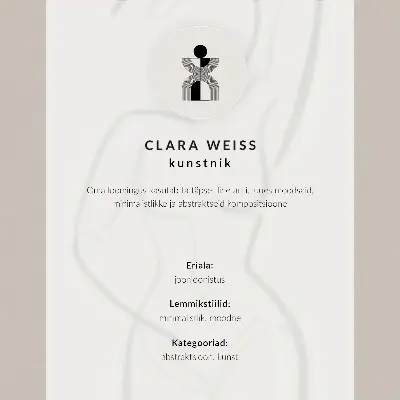 Poster con silhouette di un coniglio a linea sottile