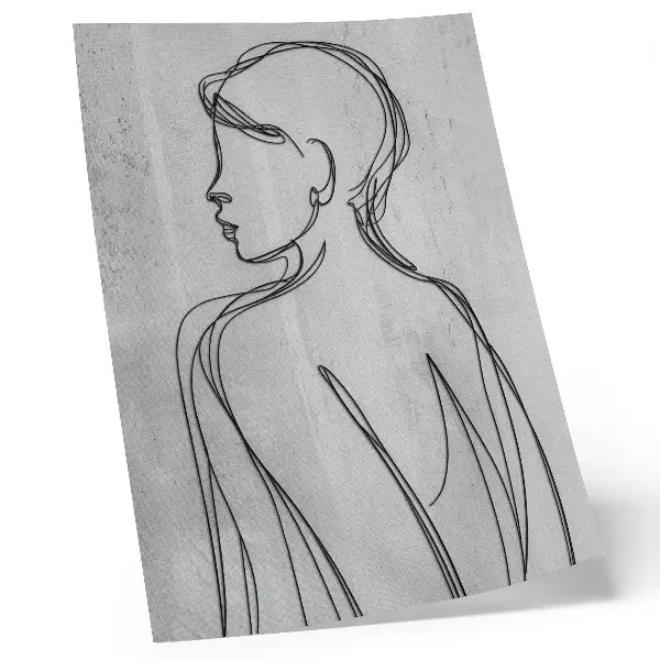 Foto su tela quadro con raffigurazione di finezza delle linee, modernità, calma, toni di grigio ed eleganza