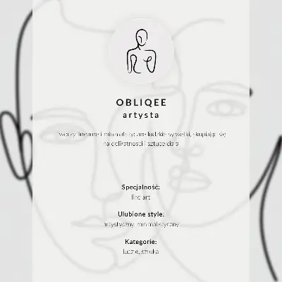 Poster con schizzo moderno minimalista di un profilo del viso
