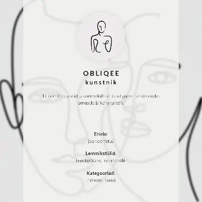 Poster con schizzo moderno minimalista di un profilo del viso