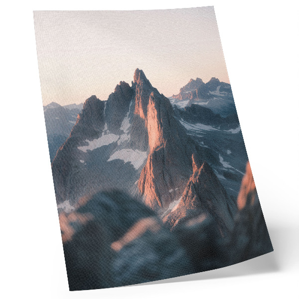 Foto su tela Montagne nella luce del tramonto, tonalità pastello