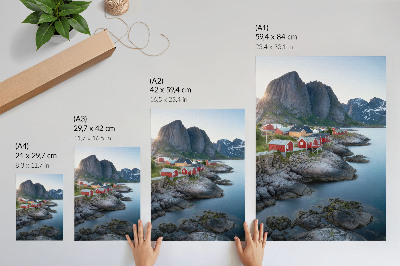 Poster Casette sul mare, montagne, pace, natura, paesaggio