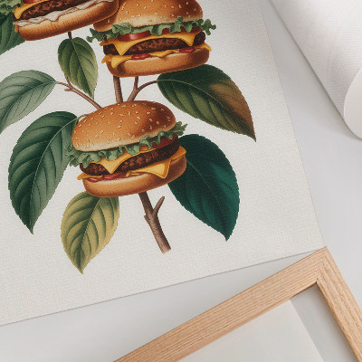Poster Hamburger che crescono sui rami di un albero verde