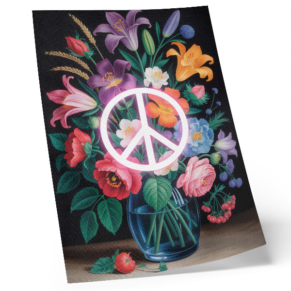 Poster Un colorato mazzo di fiori, simbolo di pace.