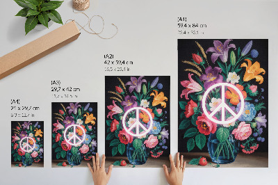 Poster Un colorato mazzo di fiori, simbolo di pace.