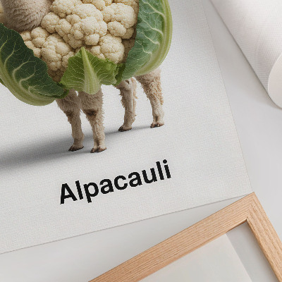 Foto su tela Una combinazione insolita di alpaca e cavolfiore