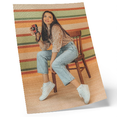 Poster Ispirazione retrò, vibrazioni positive, strisce orizzontali