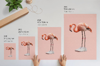 Foto su tela Scarpe sportive rosa fenicottero su sfondo rosa