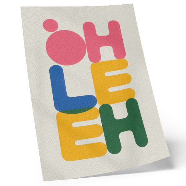 Foto su tela Lettere geometriche dai colori vivaci