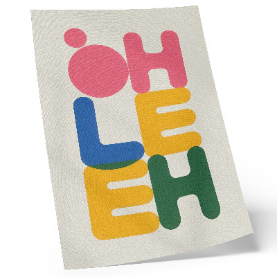 Foto su tela Lettere geometriche dai colori vivaci