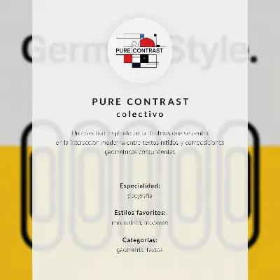 Foto su tela con lettere geometriche dai colori vivaci