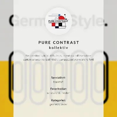 Foto su tela con lettere geometriche dai colori vivaci