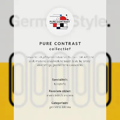 Foto su tela con lettere geometriche dai colori vivaci