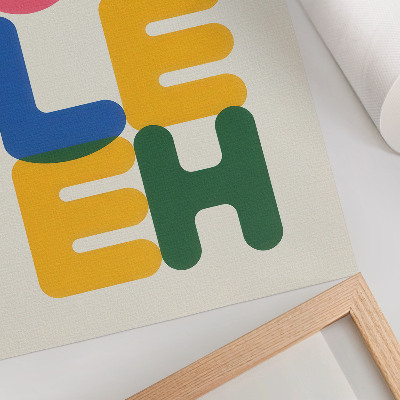 Foto su tela Lettere geometriche dai colori vivaci