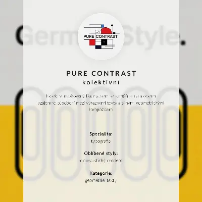 Foto su tela con lettere geometriche dai colori vivaci