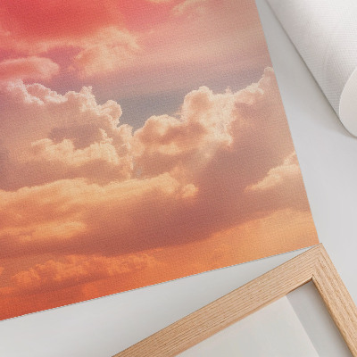 Stampa su tela Nuvole color pastello, tramonto tranquillo