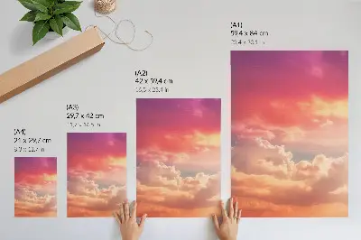Stampa su tela nuvole color pastello al tramonto
