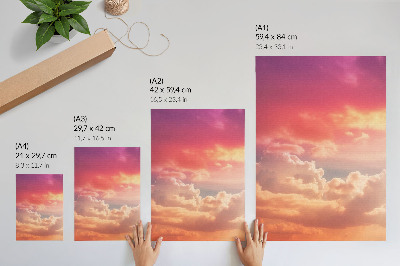 Stampa su tela Nuvole color pastello, tramonto tranquillo