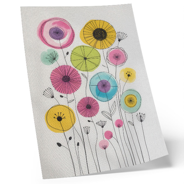 Poster Fiori colorati in stile moderno, gioia