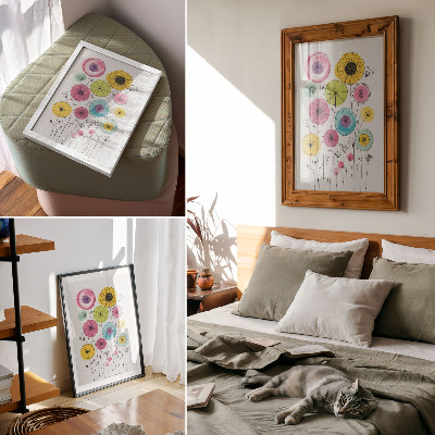 Poster Fiori colorati in stile moderno, gioia