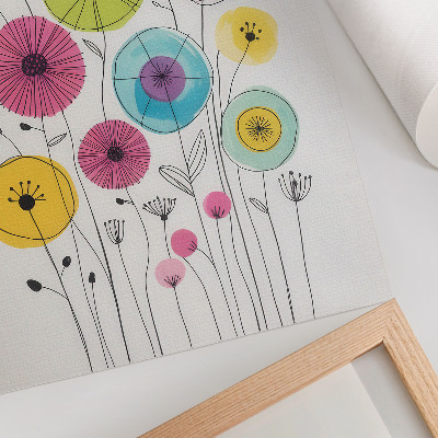 Poster Fiori colorati in stile moderno, gioia