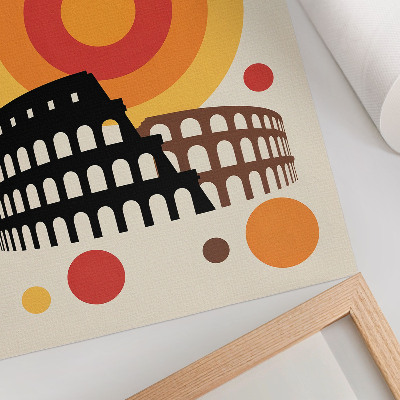 Stampa su tela Colosseo Cerchi artistici retrò