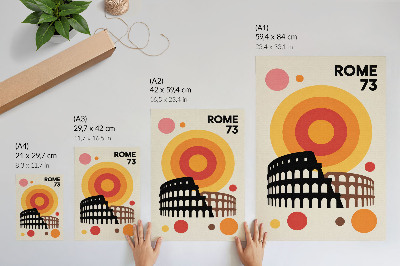 Stampa su tela Colosseo Cerchi artistici retrò
