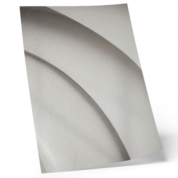 Foto su tela Una composizione minimalista con curve bianche