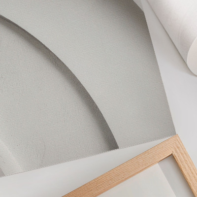 Foto su tela Una composizione minimalista con curve bianche