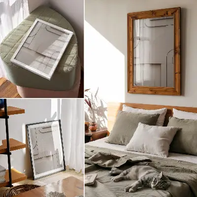 Stampa su tela forme geometriche con composizione moderna ed elegante