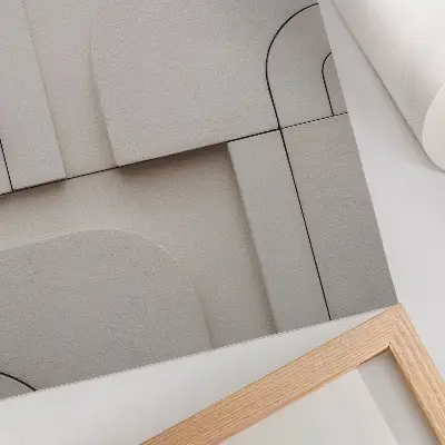 Stampa su tela forme geometriche con composizione moderna ed elegante