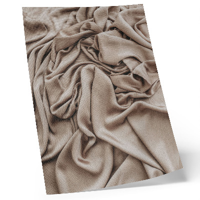 Foto su tela Tessuto beige, pieghe delicate, atmosfera accogliente