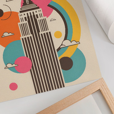 Stampa su tela Una città dinamica e ricca di colori vivaci.