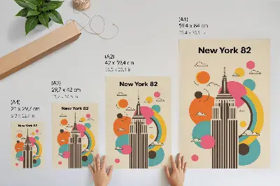 Stampa su tela città dinamica dai colori vivaci