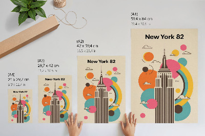Stampa su tela Una città dinamica e ricca di colori vivaci.
