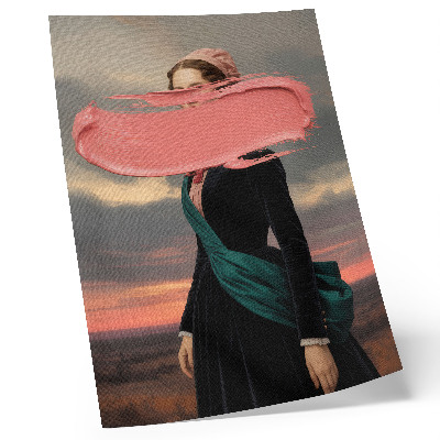 Poster Figura classica con contrasto rosa