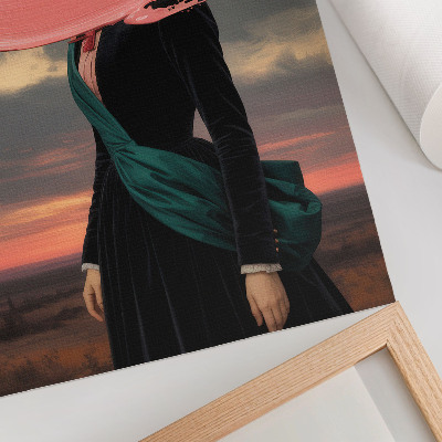 Poster Figura classica con contrasto rosa