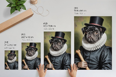 Poster Immagine di un cane in costume rinascimentale