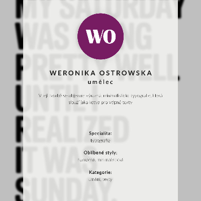 Poster Testo nero su sfondo bianco con un elenco di opzioni