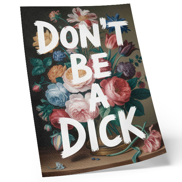 Poster Fiori colorati con scritte bianche creano un efficace contrasto