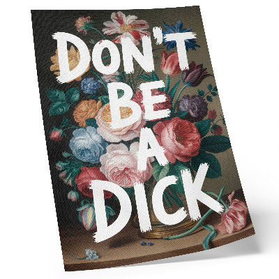 Poster Fiori colorati con scritte bianche creano un efficace contrasto